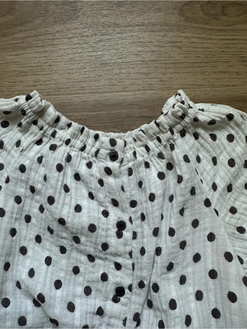 Zara Girl Polka Dot Tie-Front Blouse